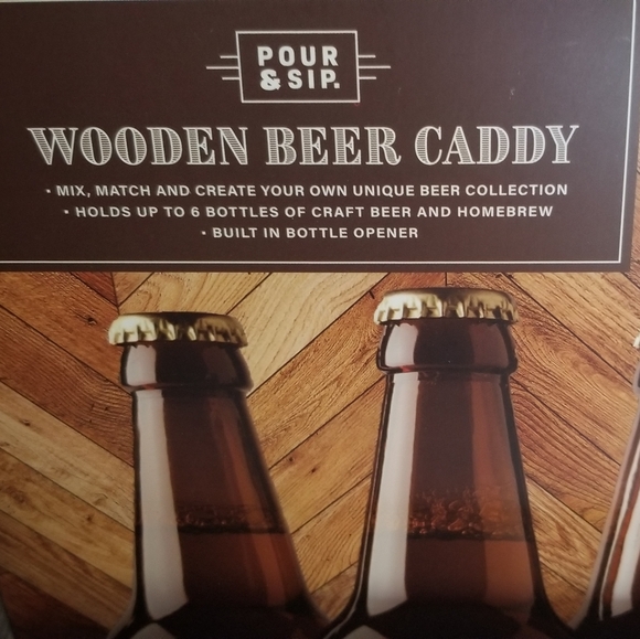 Distressed wooden 6 pack beer Caddy holder rustic farmhouse - Picture 6 of 10